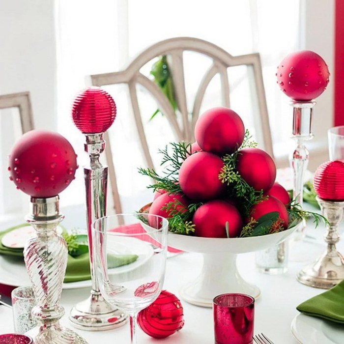 How to make christmas table decoration ideas