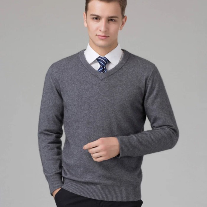 Men sweater dress shirt