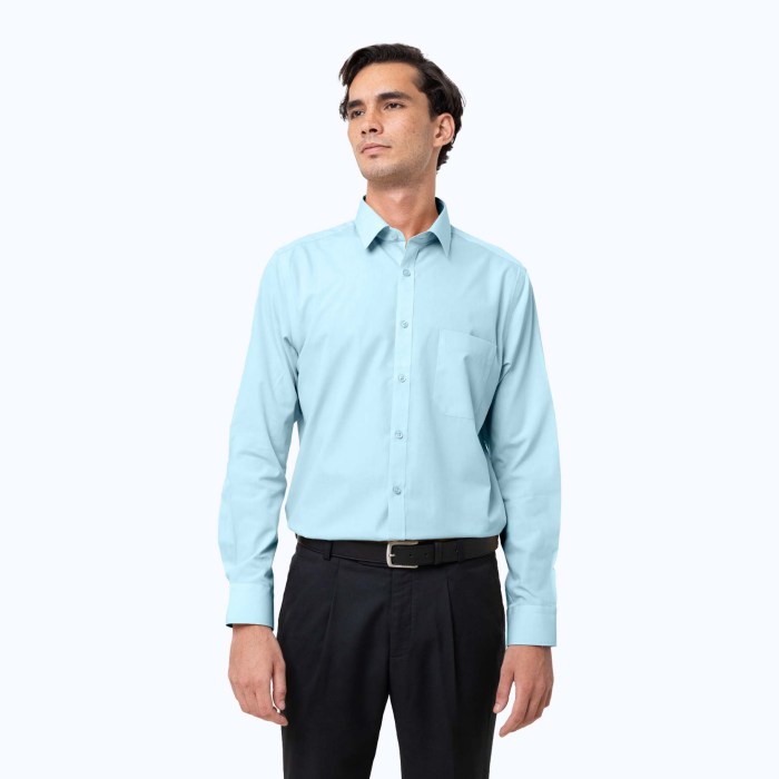 Turquoise blue mens dress shirt