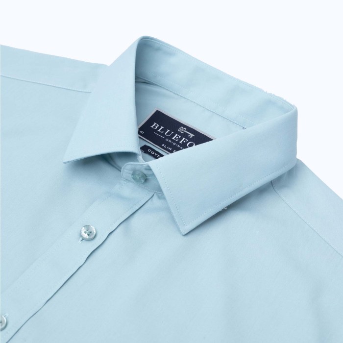 Turquoise blue mens dress shirt