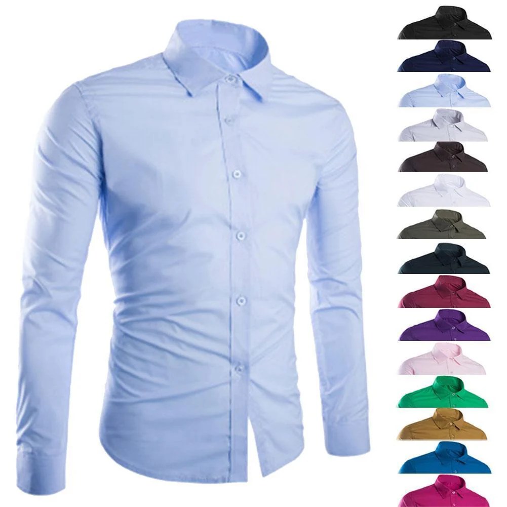 Fall color dress shirts for men