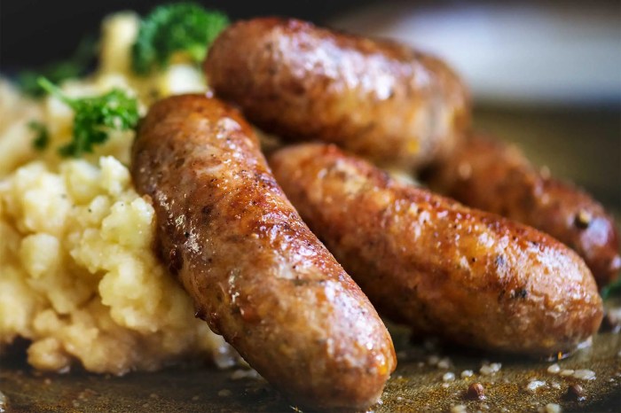 How to cook irish style bangers