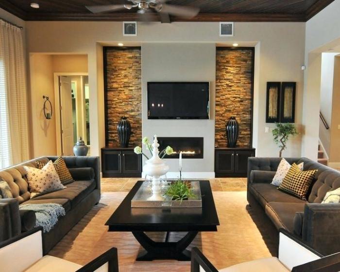 How to decorate niche in living room